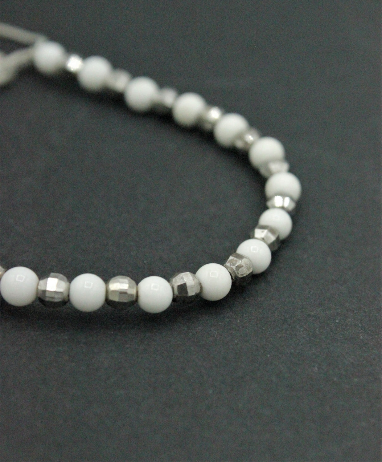 Bratara Agate Si Argint, 4mm