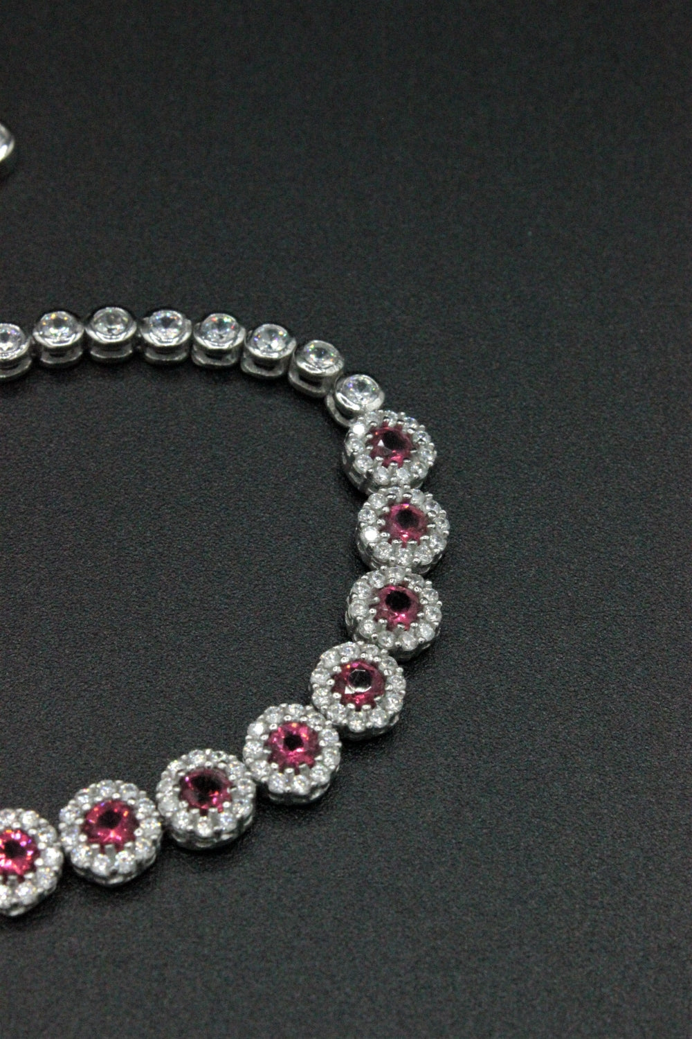 Bratara Din Argint cu Pietre Din Zircon, Roz