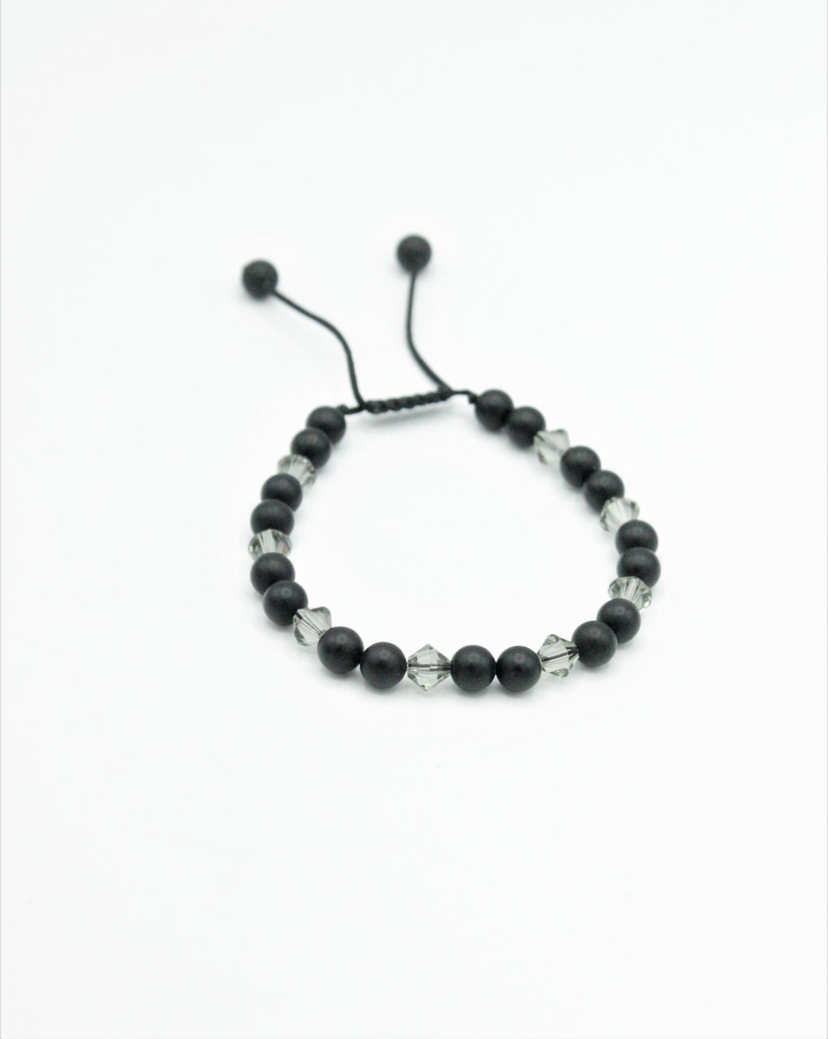BRATARA ONIX MAT & swarovski, 6mm