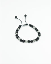 BRATARA ONIX MAT & swarovski, 6mm