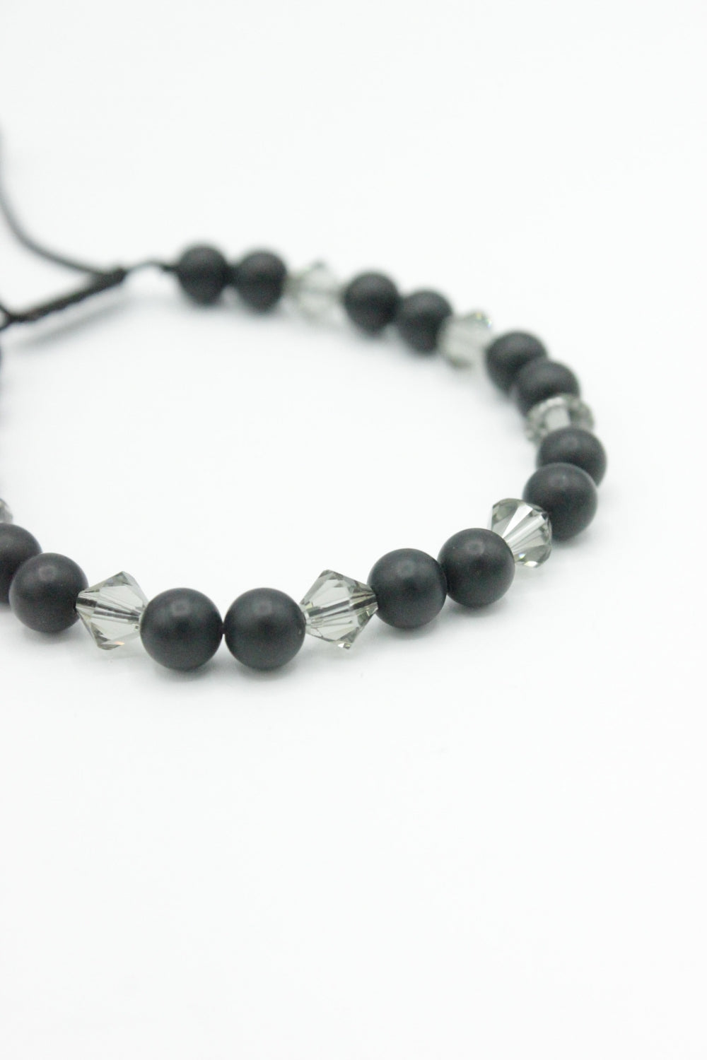 BRATARA ONIX MAT & swarovski, 6mm