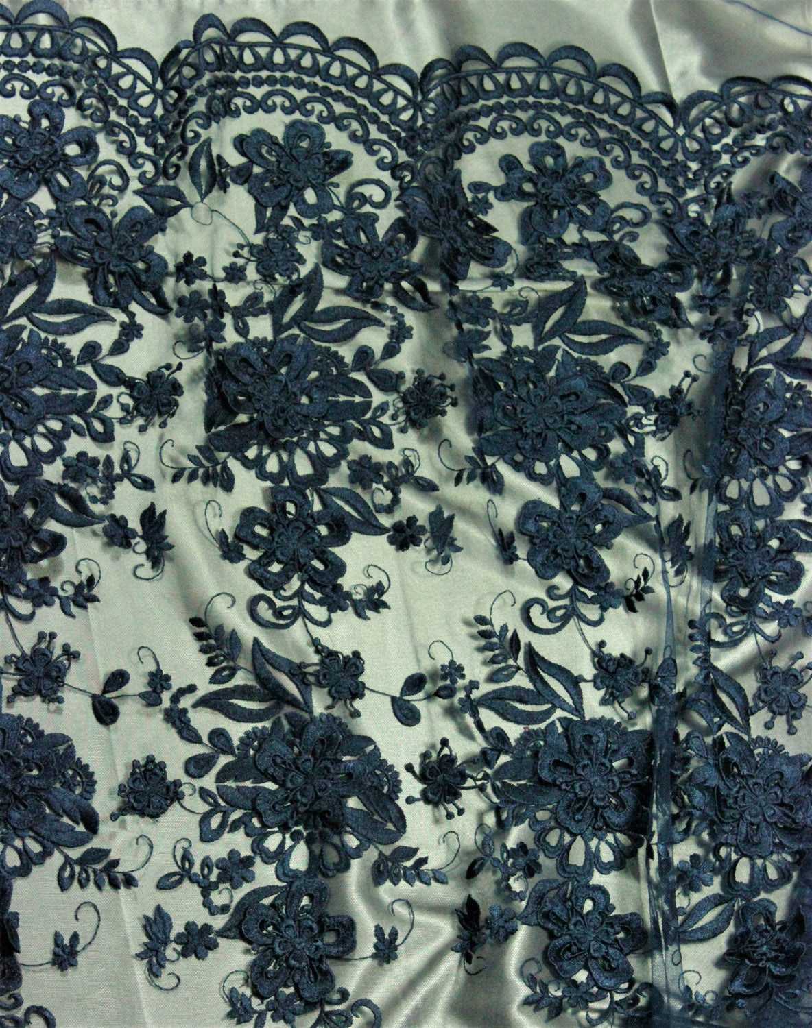 Broderie 3D Pe Tull, Bleumarin