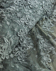 Broderie 3D Pe Tull, Gri