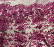 Broderie 3D Pe Tull, Magenta