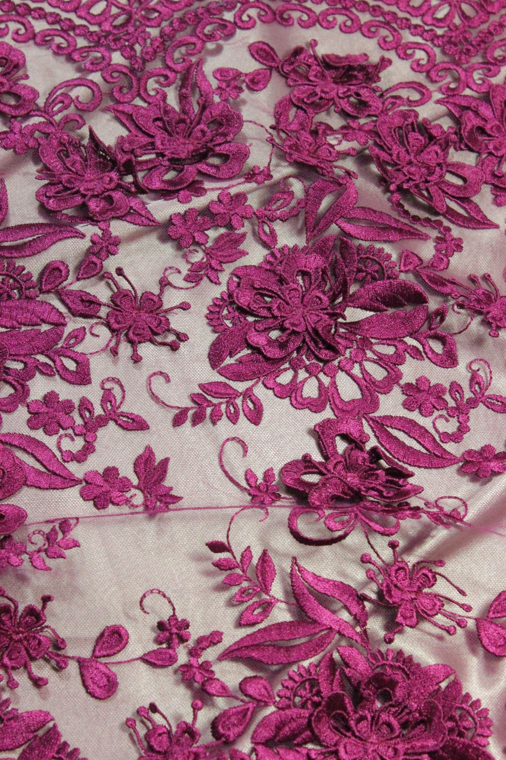 Broderie 3D Pe Tull, Magenta