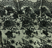 Broderie 3D Pe Tull, Negru