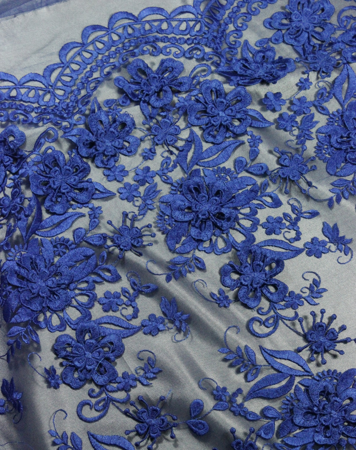 Broderie 3D Pe Tull, Albastru