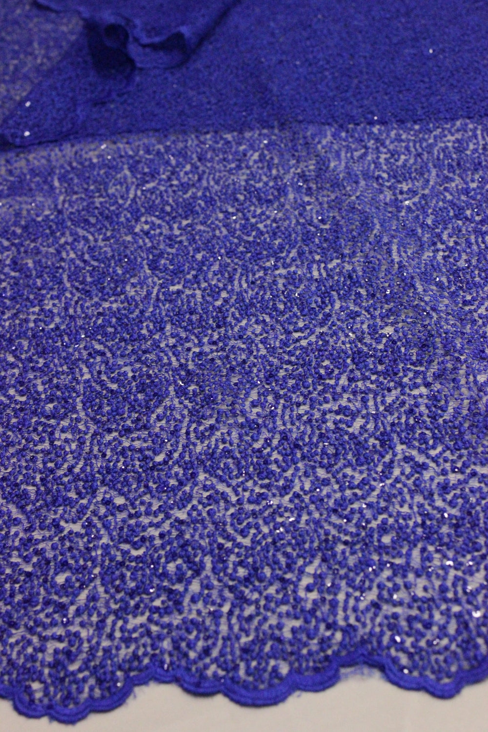 Broderie Cu Insertie De Paiete Fine, Albastru Royal