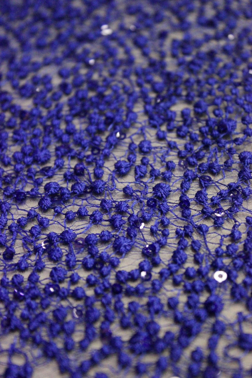 Broderie Cu Insertie De Paiete Fine, Albastru Royal
