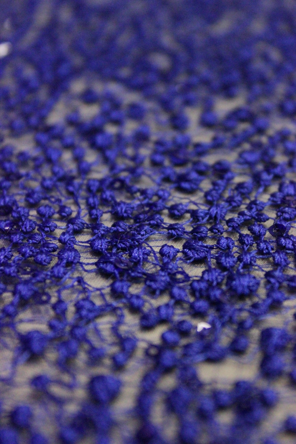 Broderie Cu Insertie De Paiete Fine, Albastru Royal