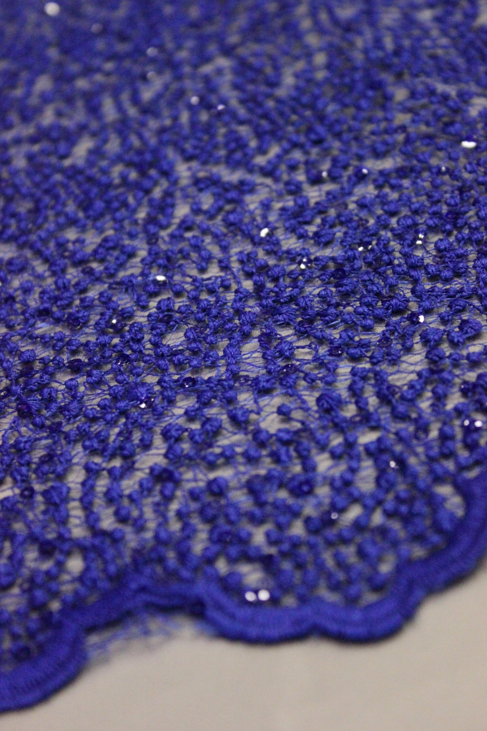 Broderie Cu Insertie De Paiete Fine, Albastru Royal