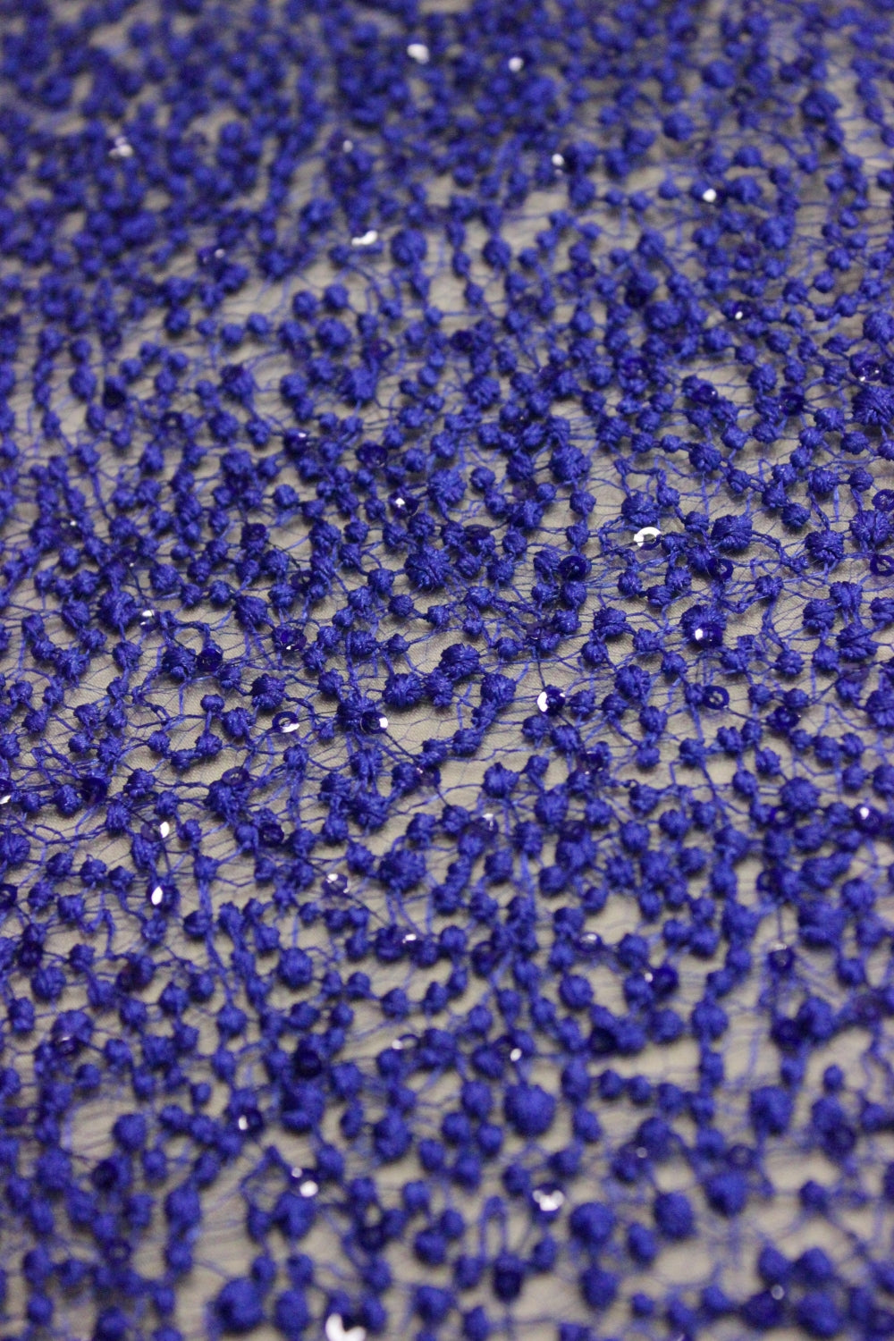 Broderie Cu Insertie De Paiete Fine, Albastru Royal