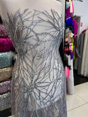 Broderie Cu Margele Pe Tull Bej