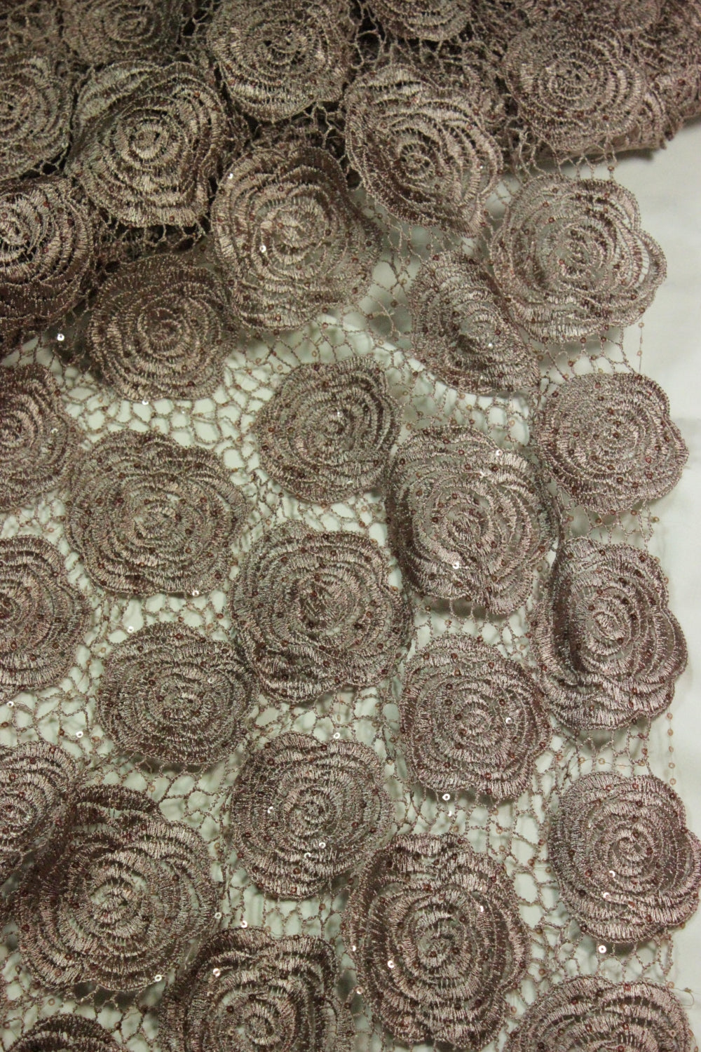 Broderie Cu Paiete Fine, Bej Roze