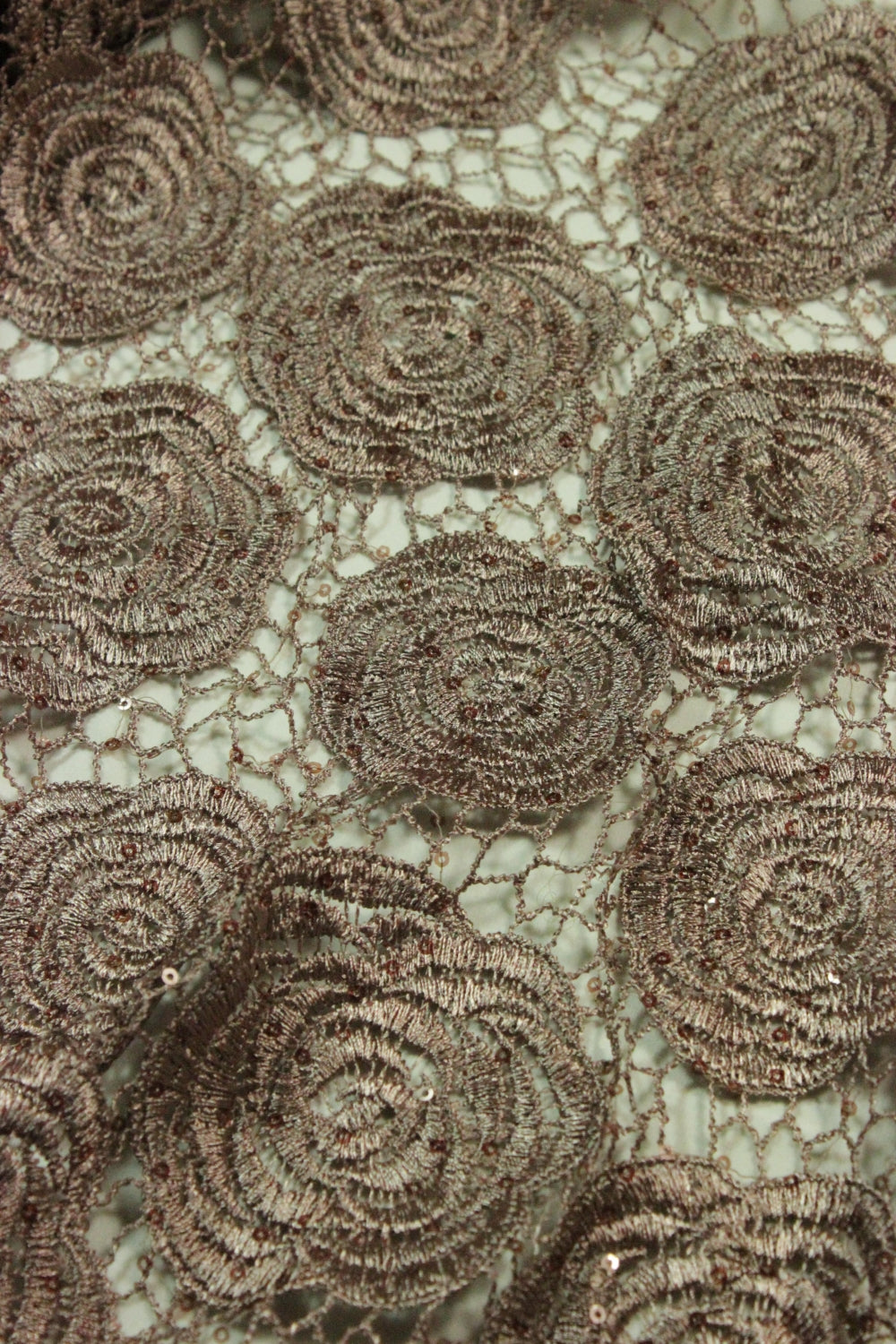 Broderie Cu Paiete Fine, Bej Roze