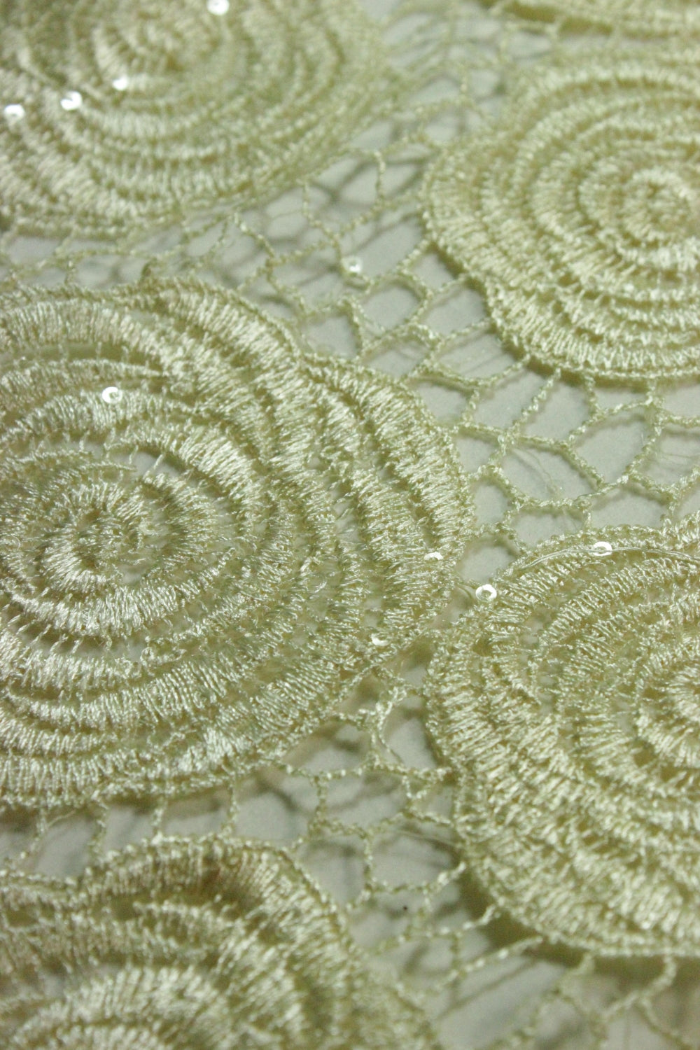 Broderie Cu Paiete Fine, Crem