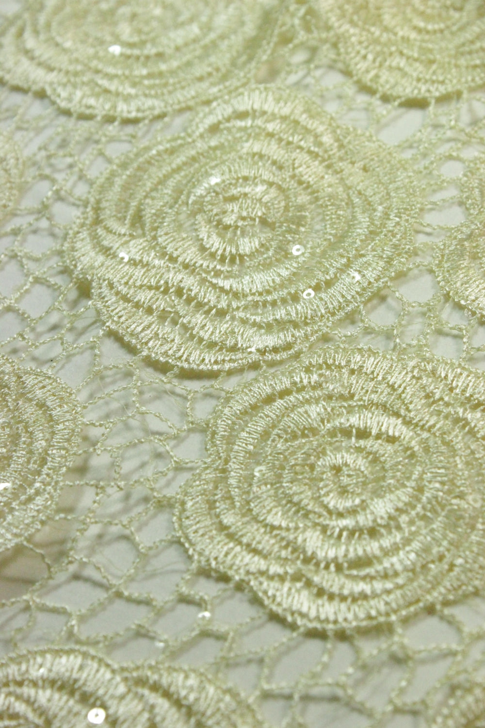 Broderie Cu Paiete Fine, Crem