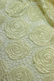 Broderie Cu Paiete Fine, Crem