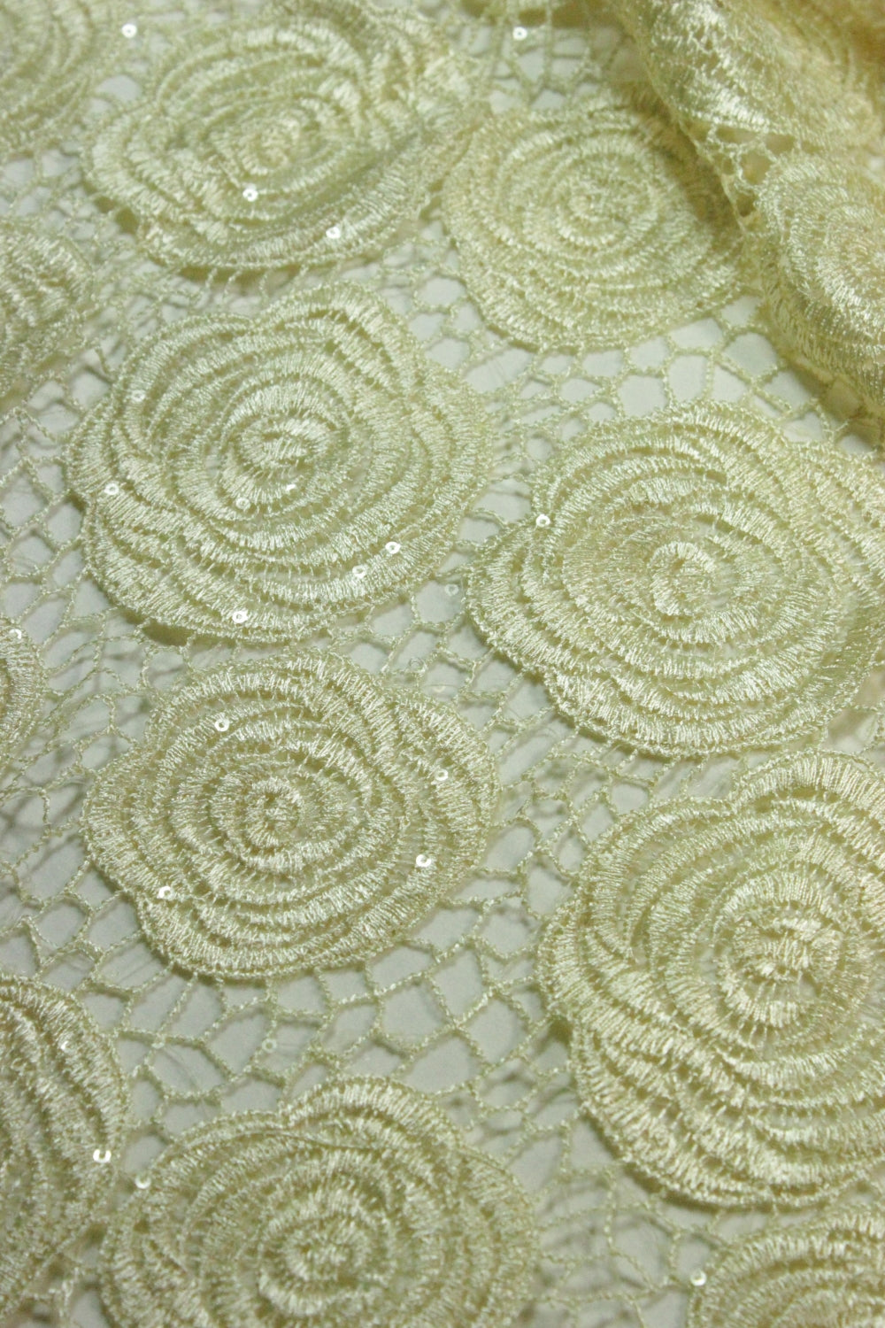 Broderie Cu Paiete Fine, Crem