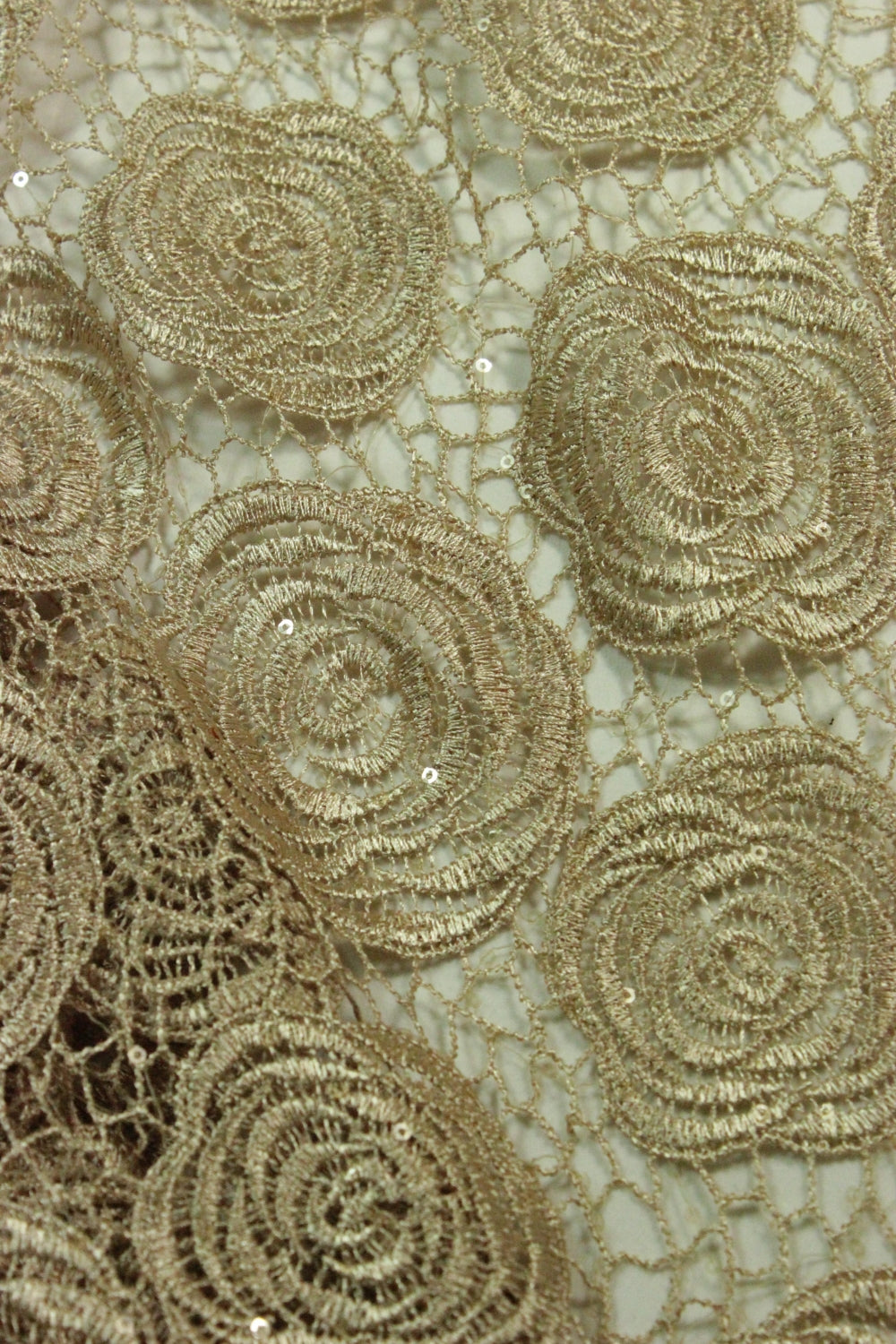 Broderie Cu Paiete Fine, Bej