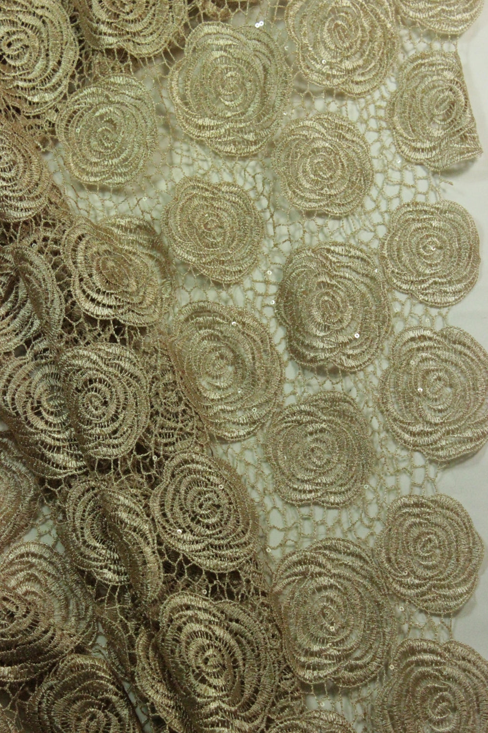 Broderie Cu Paiete Fine, Bej