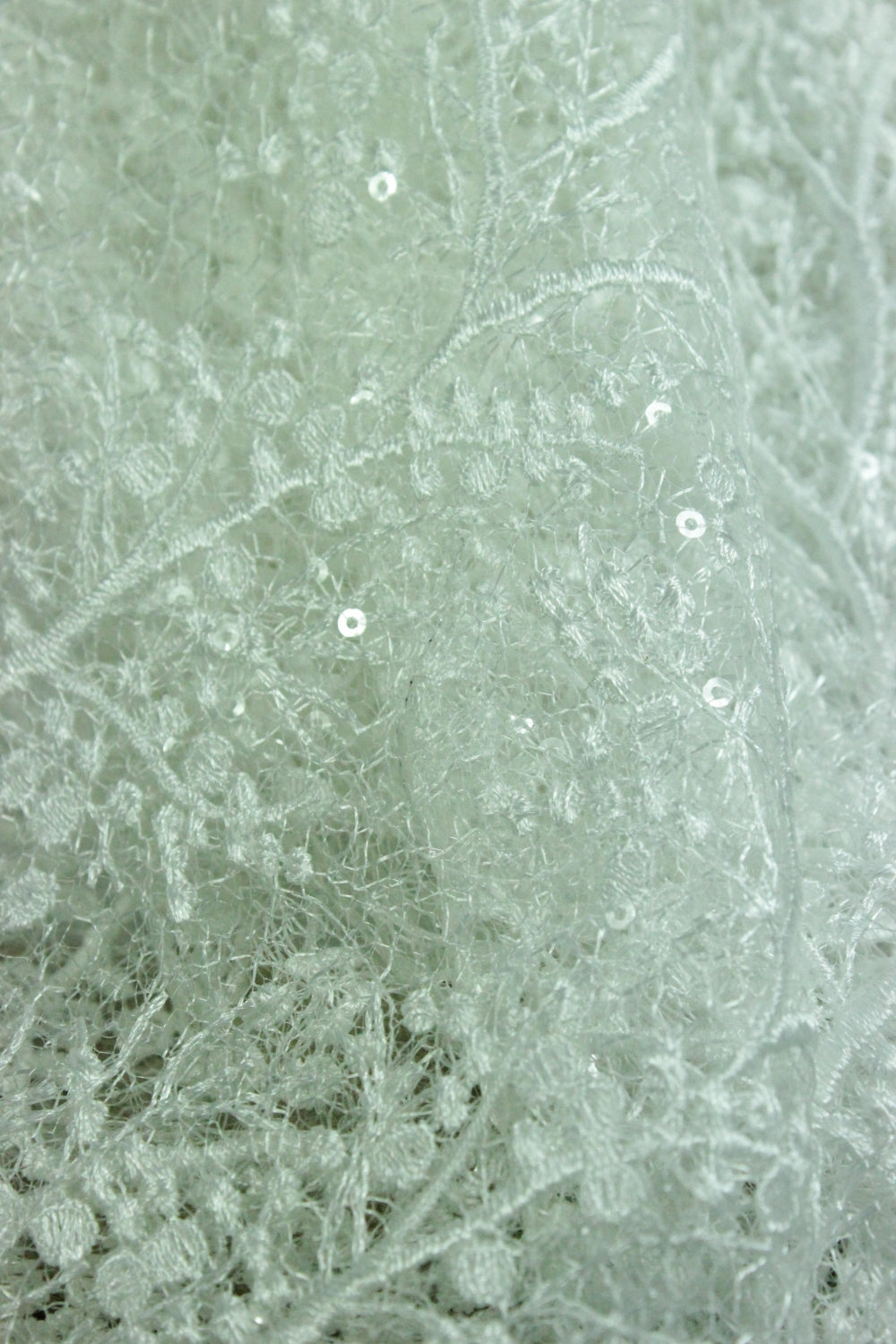 Broderie Ivoire Cu Paiete Fine Transparente