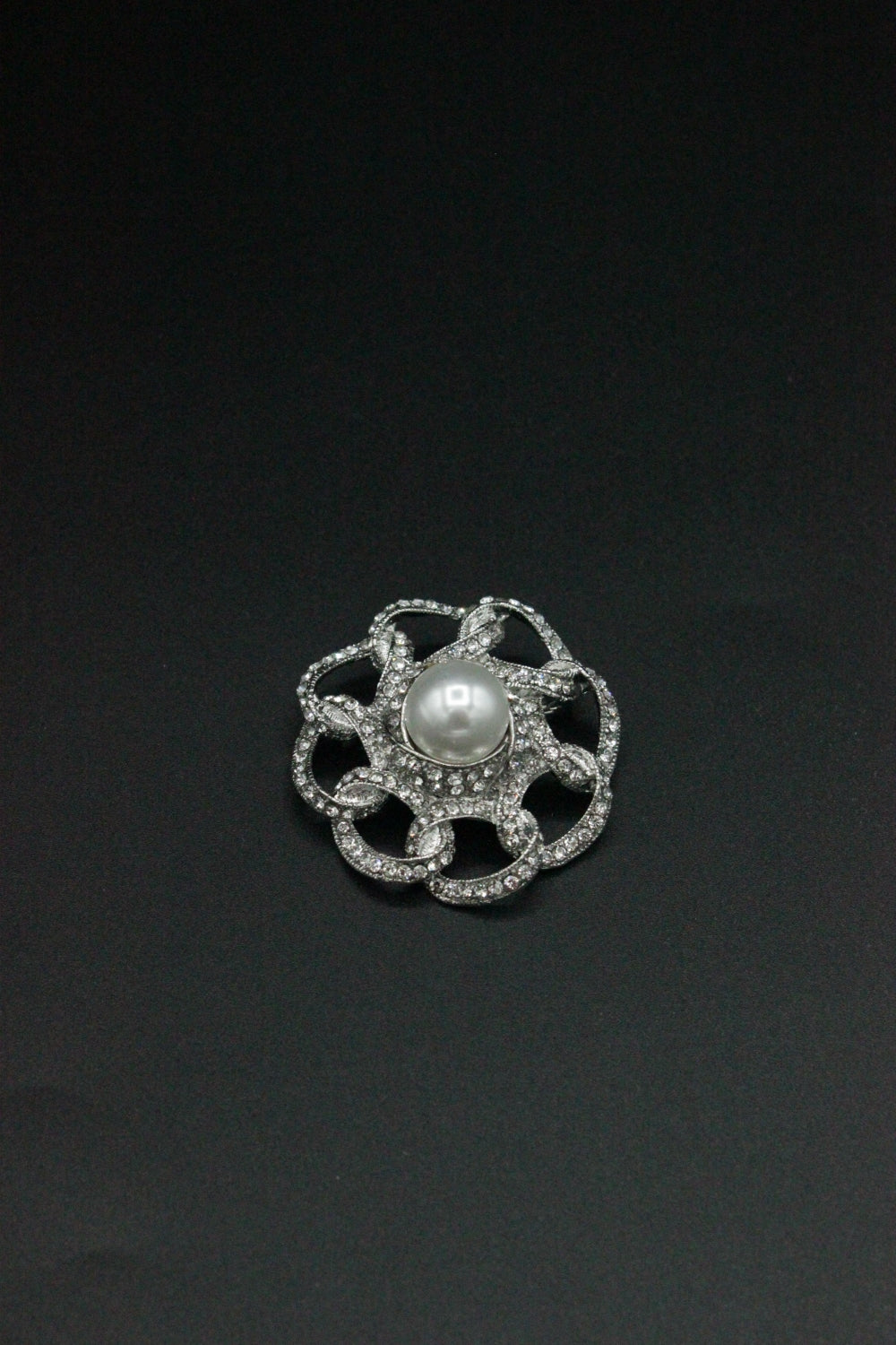 Brosa Cu Pietre Si Perle, 40mm