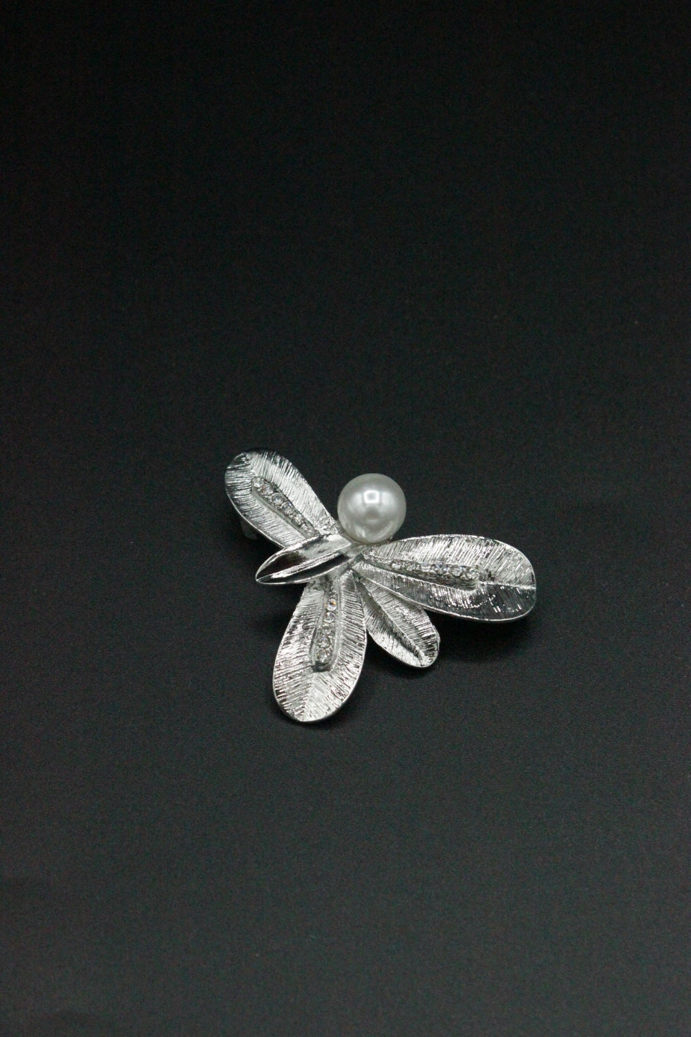 Brosa Cu Pietre Si Perle, 50x40mm