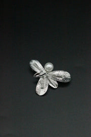 Brosa Cu Pietre Si Perle, 50x40mm