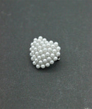 Brosa Inima Cu Perle, 18mm,
