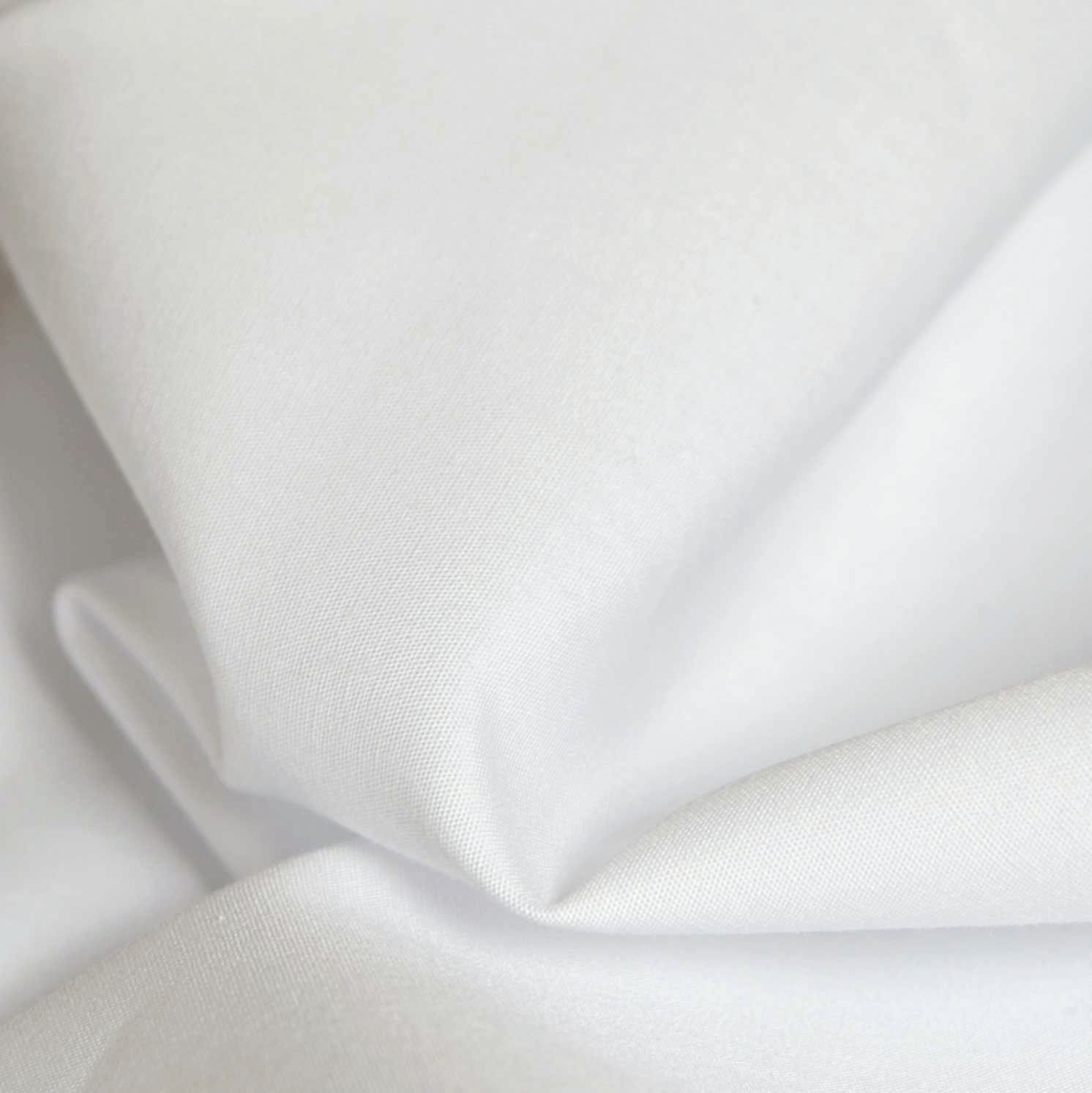 Poplin Alb Cu Elastan
