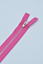 Fermoar Metalic Fix 5mm, 15cm, Roz