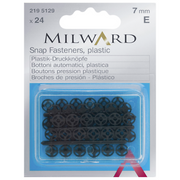 Capse Din Plastic, 7mm, Negru