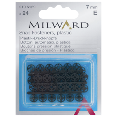 Capse Din Plastic, 7mm, Negru