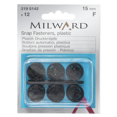 Capse Negre, 15mm, 12buc