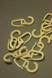 Carlige Inele Perdea Bej (10buc), 10mm