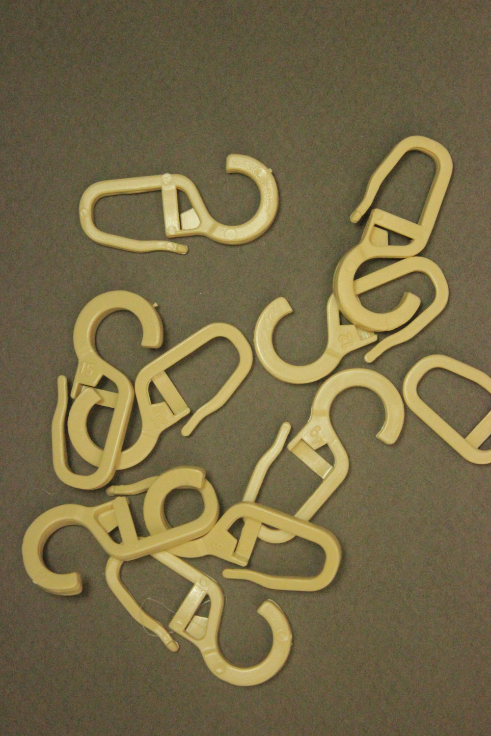 Carlige Inele Perdea Bej (10buc), 10mm