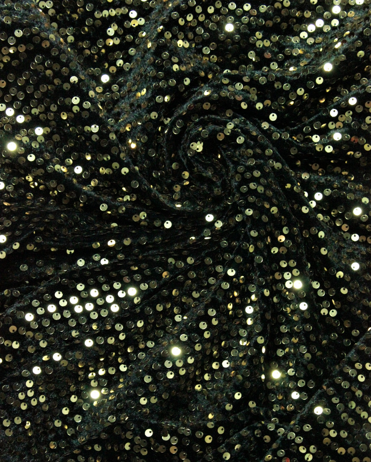 Catifea Elastica Neagra Cu Paiete Aurii