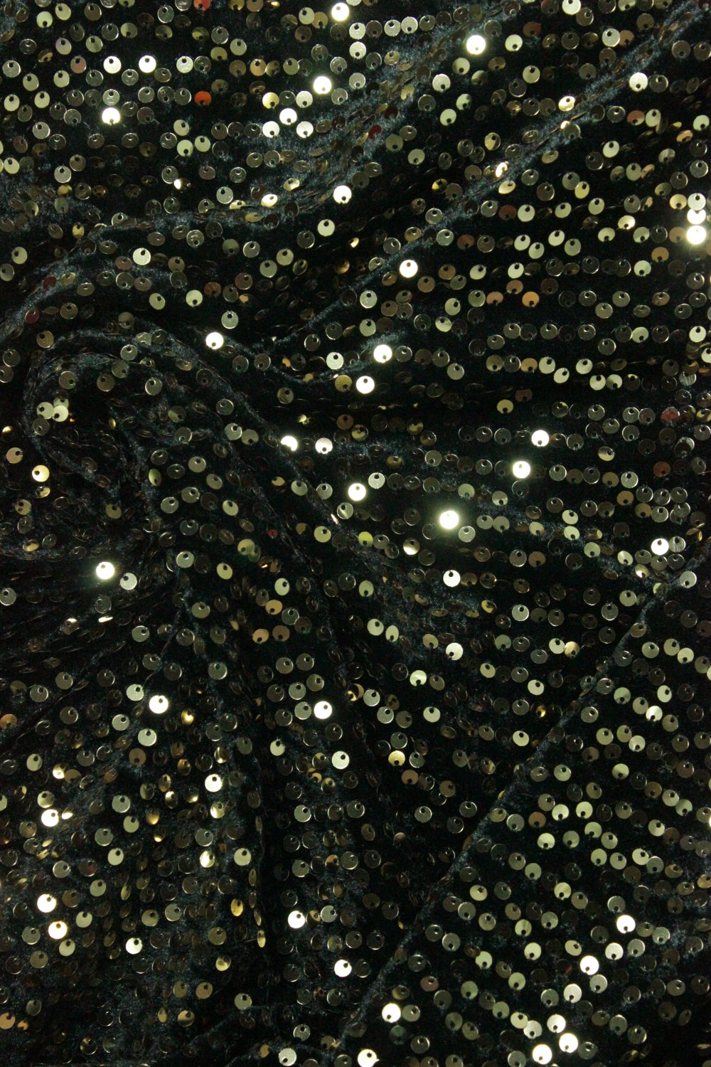 Catifea Elastica Neagra Cu Paiete Aurii