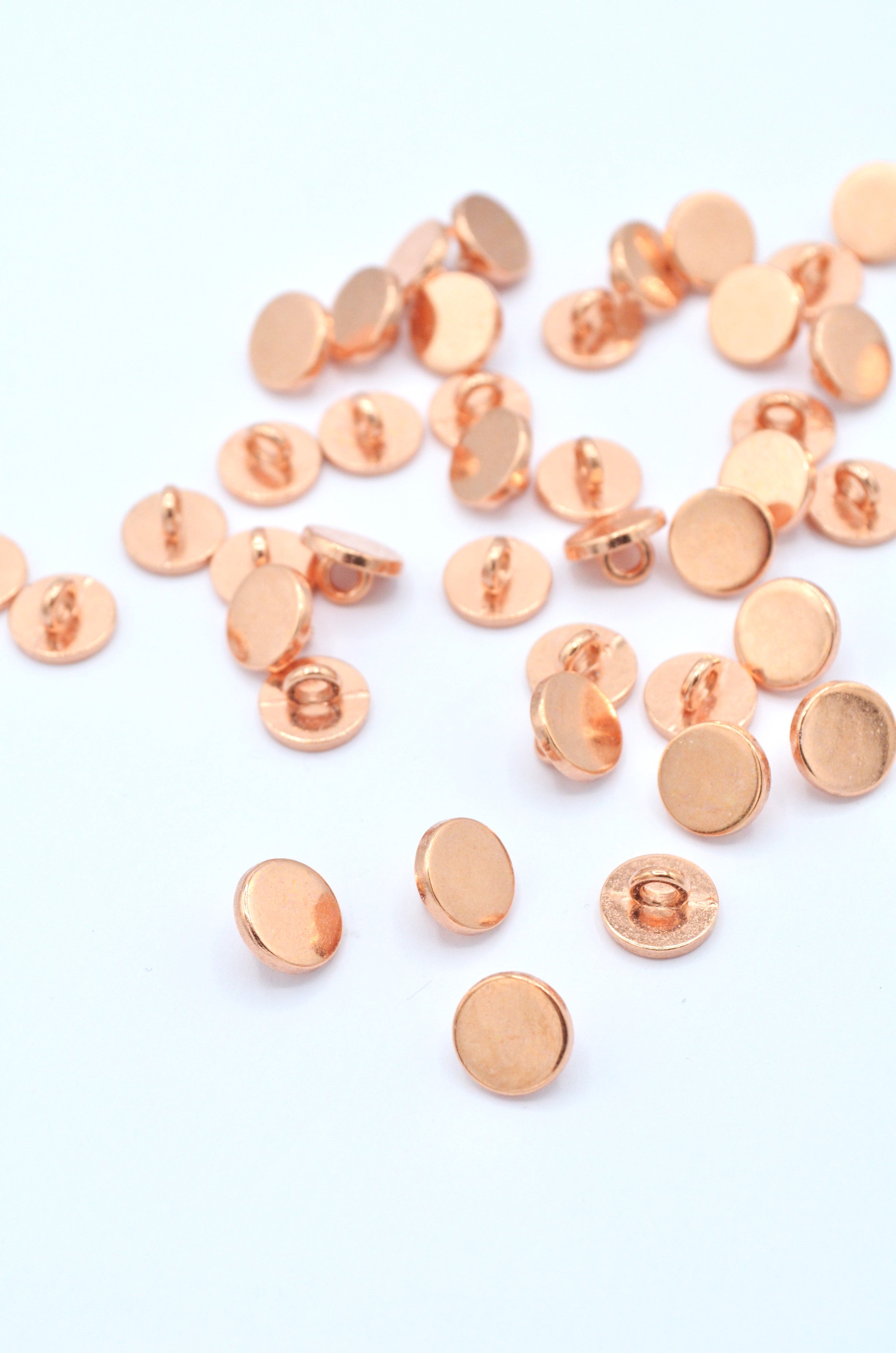Nasturi Metalici 9mm, Auriu Roze 