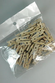Clesti Din Lemn 25mm, Natur (50buc/Pachet)