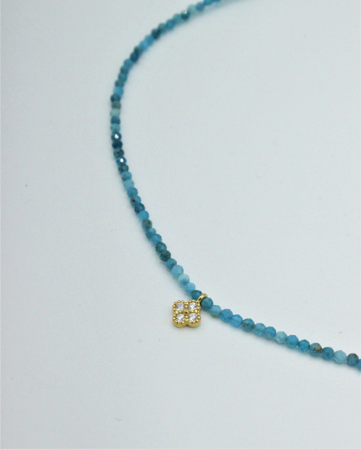 Colier Din Agate Fatetate 2mm Si Argint 925 Placat cu Aur 14K
