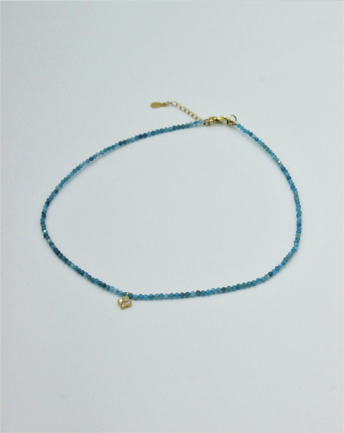Colier Din Agate Fatetate 2mm Si Argint 925 Placat cu Aur 14K