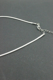 Colier Din Snur Cerat , 45cm, Alb