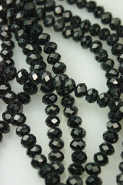 Cristale Fatetate, 6x5mm, (18gr/Sirag), Negru