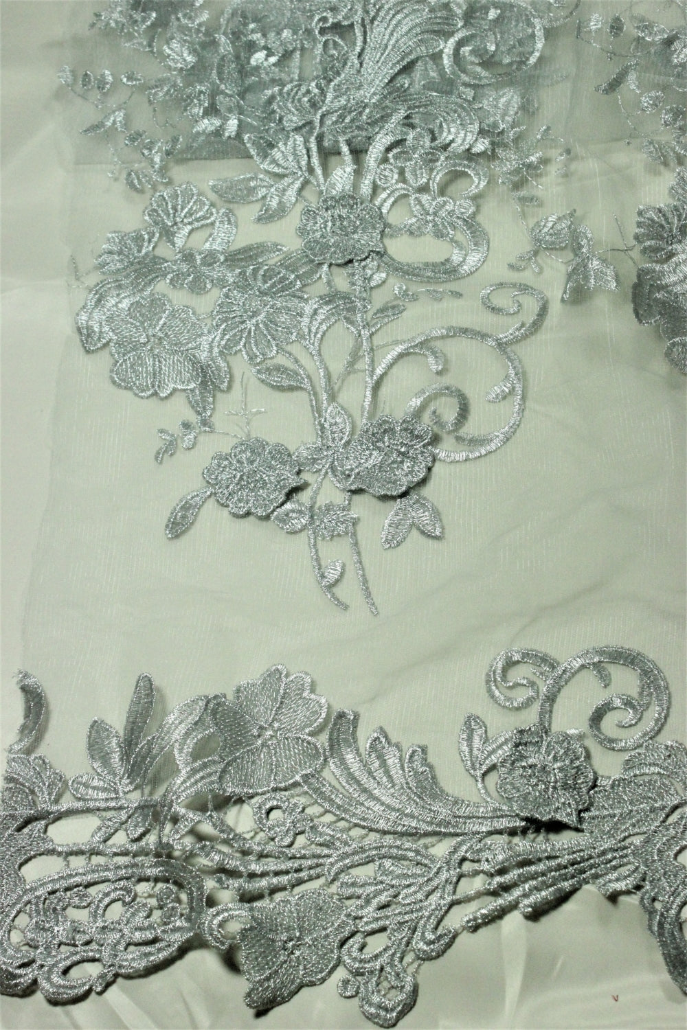 Cupon Broderie 3D, Argintiu, 130x135cm