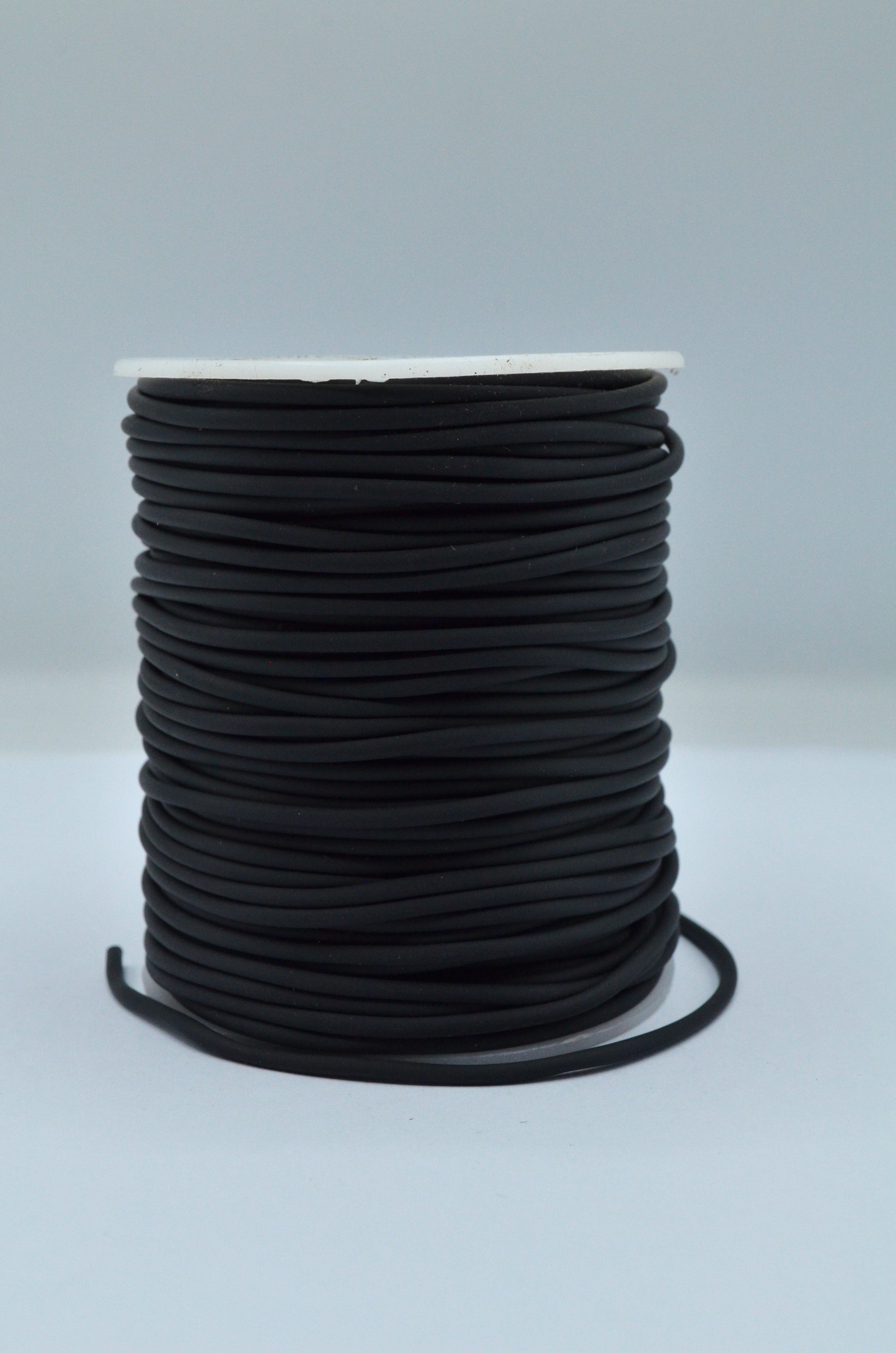 Snur Rotund 2mm Din Cauciuc, Negru