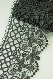 Dantela 90mm, Negru