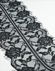 Dantela Chantilly 300 x 18cm, Negru