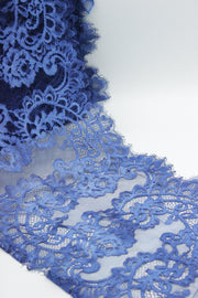 Dantela Chantilly 300 x 27cm, Albastru